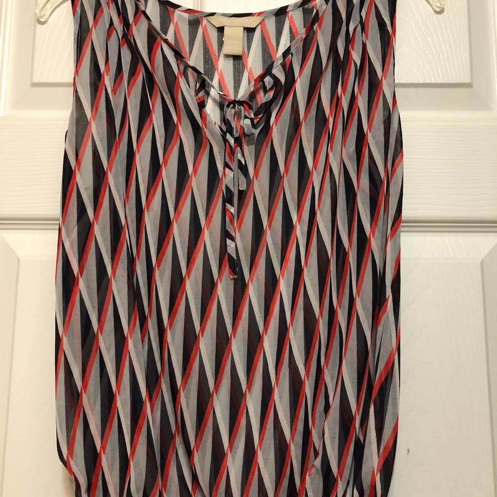 Printed Sheer Drapey tank